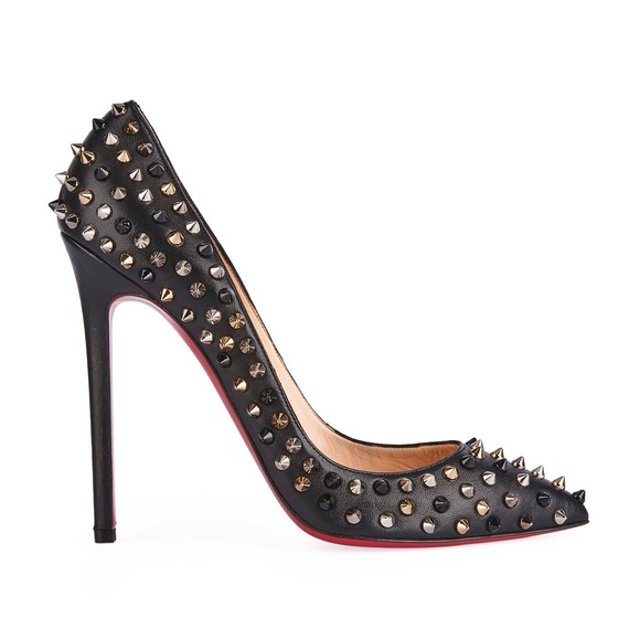 Black Studded Women's Heels - Picture 1 of 6